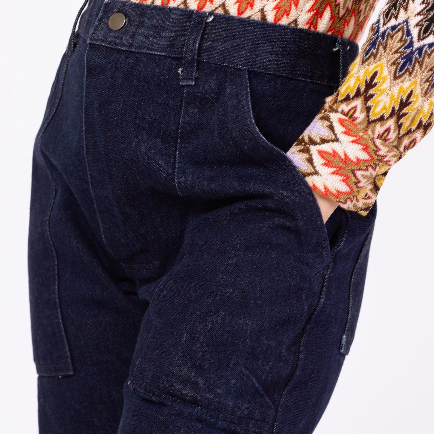 Bodega Vintage 70s/80s Dark Wash Camp Pocket Unisex Jeans - 33x34