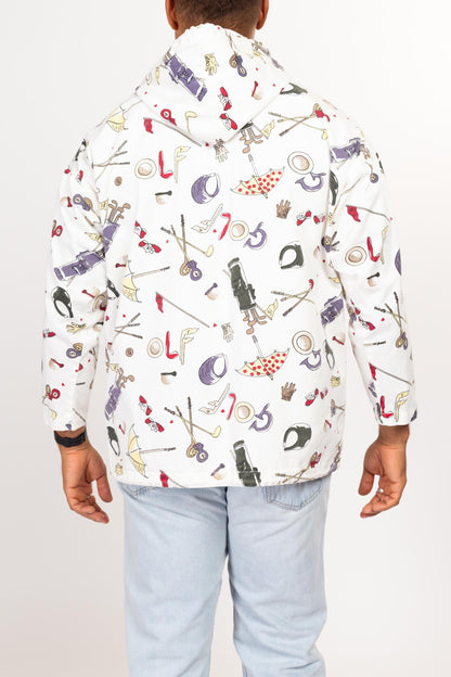 Bodega Vintage 90s Golf All-Over Print Hoodie - Medium