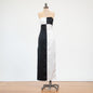 Bodega Vintage Y2K Jessica McClintock for Gunne Sax black white satin gown with rhinestones