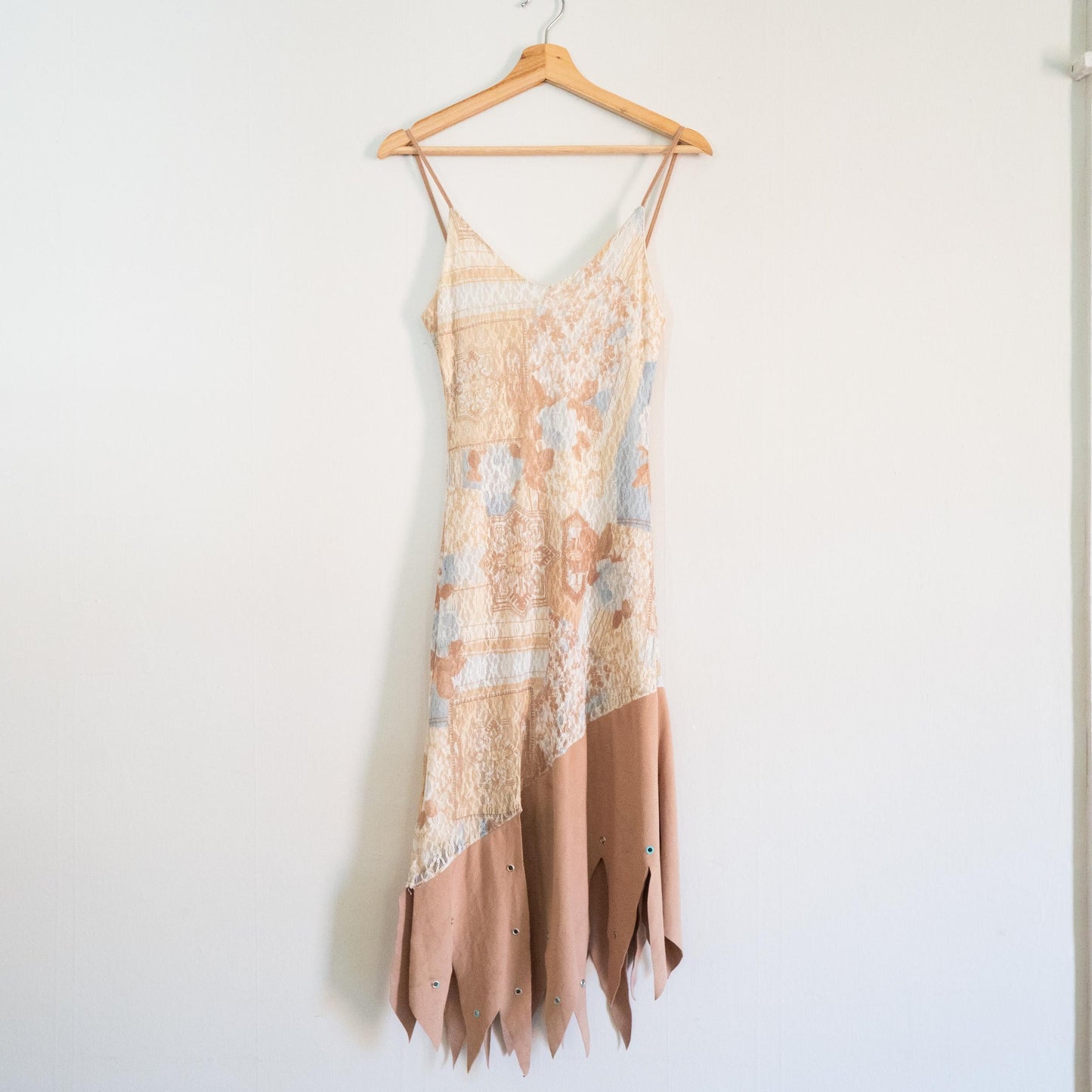 Bodega Vintage Y2K Floral Mesh Hanky Hem Fairy Dress - Small
