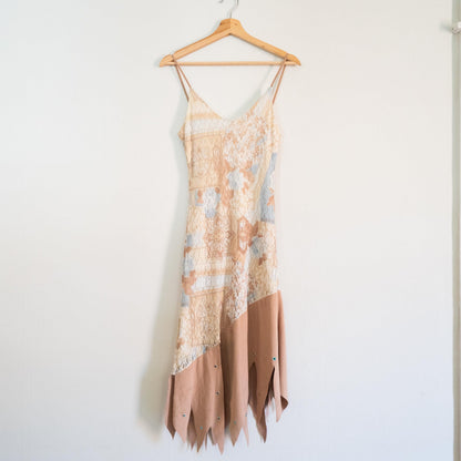 Bodega Vintage Y2K Floral Mesh Hanky Hem Fairy Dress - Small