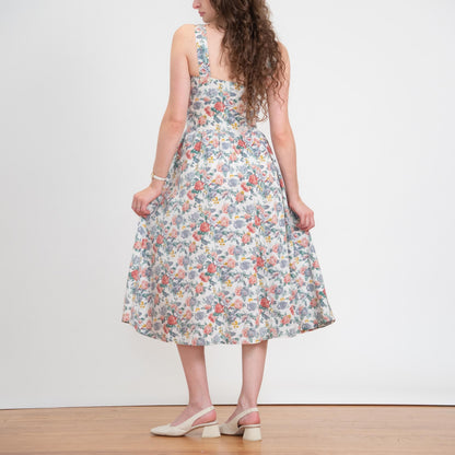 Bodega Vintage 80s Floral Cotton Fit & Flare Sundress - Small