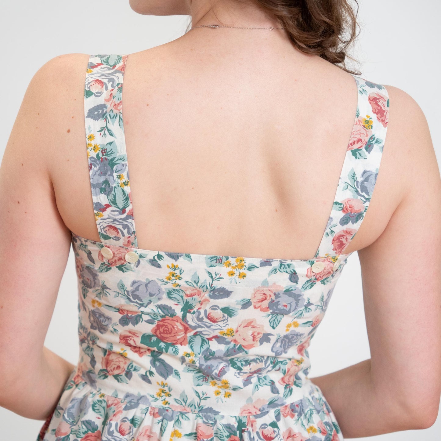 Bodega Vintage 80s Floral Cotton Fit & Flare Sundress - Small