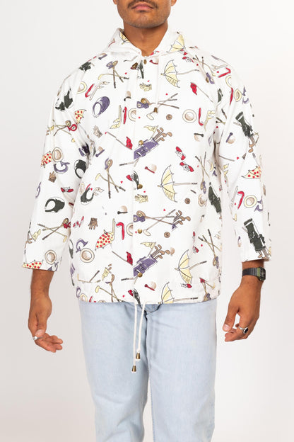 Bodega Vintage 90s Golf All-Over Print Hoodie - Medium