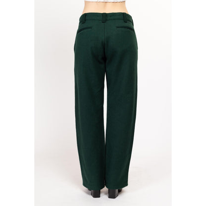Bodega Vintage 32x31 Forest Green Wool Trousers – Unisex High Waist