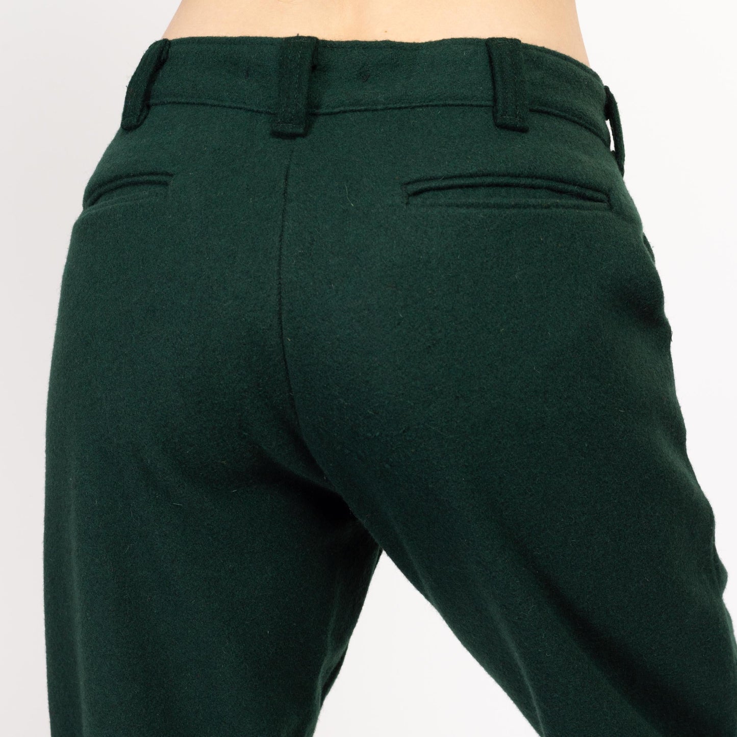 Bodega Vintage 32x31 Forest Green Wool Trousers – Unisex High Waist