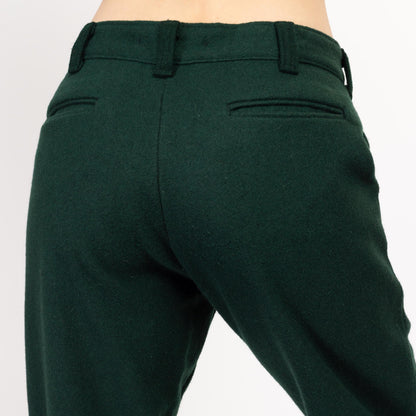 Bodega Vintage 32x31 Forest Green Wool Trousers – Unisex High Waist