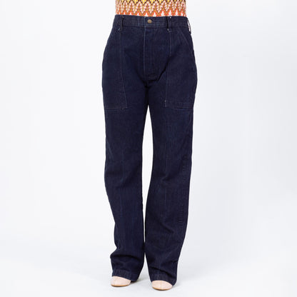 Bodega Vintage 70s/80s Dark Wash Camp Pocket Unisex Jeans - 33x34