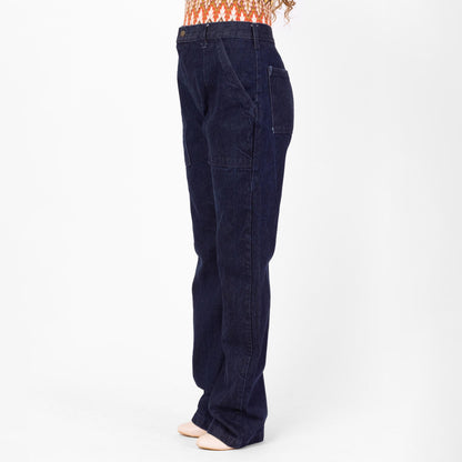 Bodega Vintage 70s/80s Dark Wash Camp Pocket Unisex Jeans - 33x34