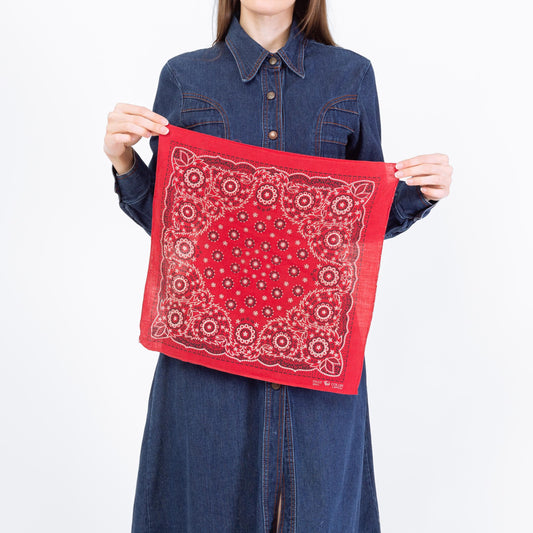 Bodega Vintage 1940s Elephant Brand Red Cotton Fast Color Bandana